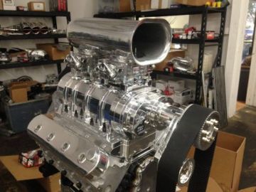 BB Chevy  10-71  2039 Blower Package Std l Deck billet Case Billet Rotors Blower w 2 ATM 950 Carbs